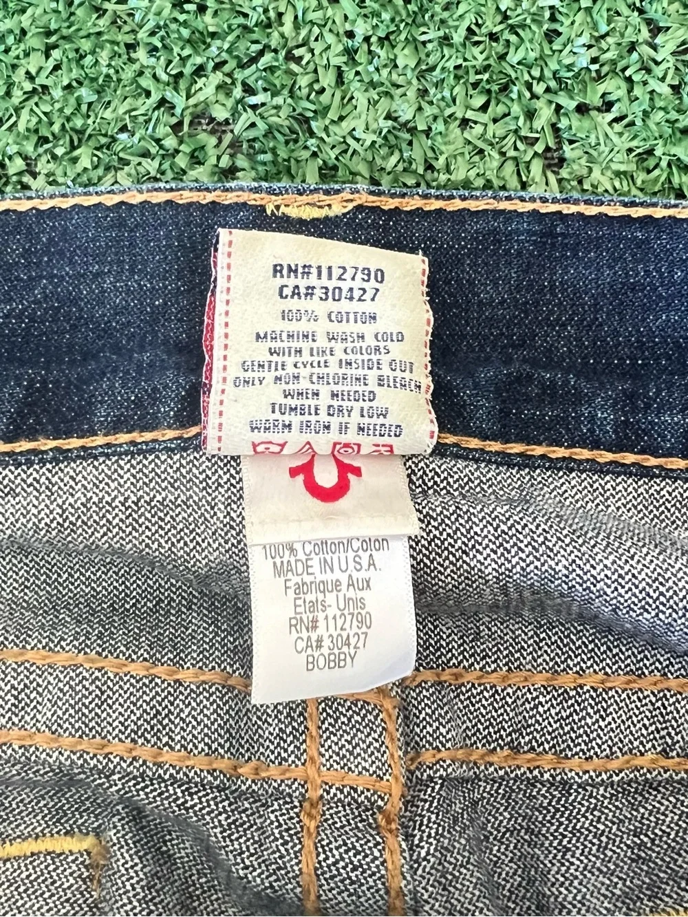 True Religion Bobby Super T Relaxed Fit Blue Denim Men's 36x30 Made in USA